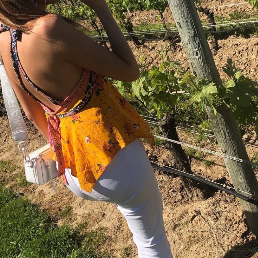 Free People Floral halter top